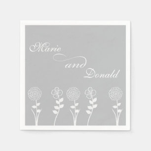 Personalized Silver Anniversary Napkins