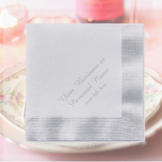 personalized silver color napkins