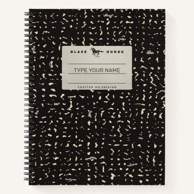 Personalized Silver Composition Notebook (Front)