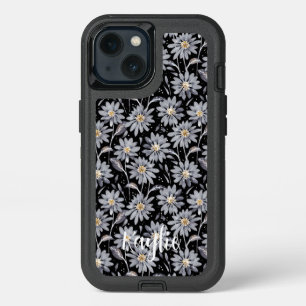 Personalized Silver Daisies OtterBox iPhone Case