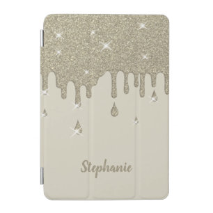 Personalized Silver Glitter Effect & Sparkles iPad Mini Cover