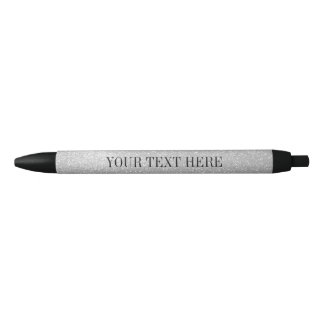 Personalized silver glitter pen | your text here