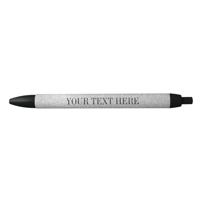 Personalized silver glitter pen | your text here (Front)