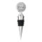 Personalized silver glitter wine stopper with name