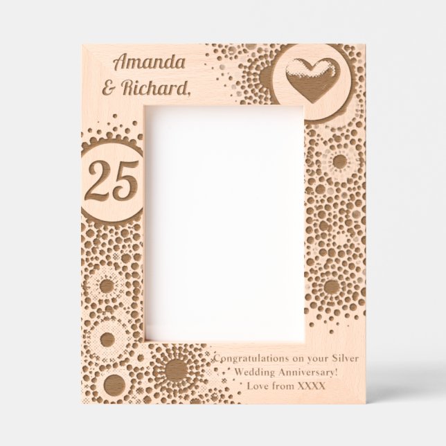 Personalized Silver Jubilee  Engraved Frames (Front)