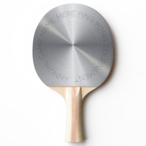 Personalized Silver Metallic Radial Texture Ping Pong Paddle