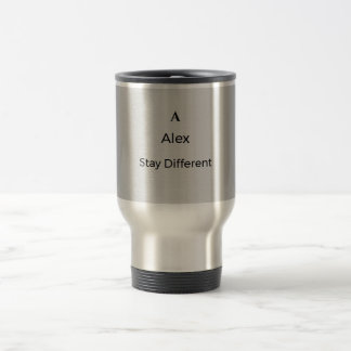 Personalized Silver Minimalist Tumbler Initial Travel Mug