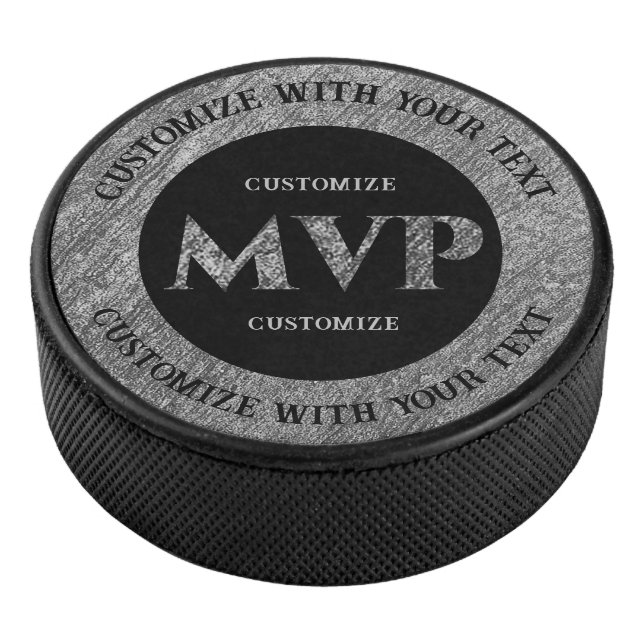 Personalized Silver MVP Hockey Puck (3/4)