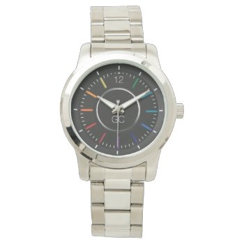 Personalized Silver Oversized Bracelet Watch by SharonCullars at Zazzle