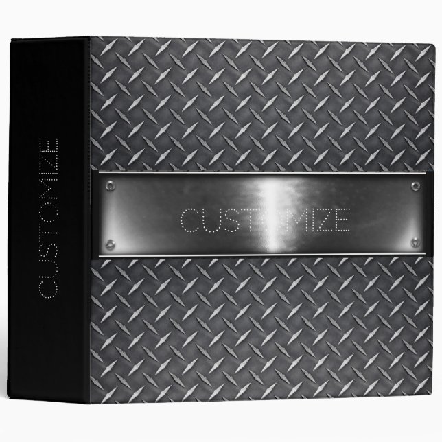 Personalized Silver Steel Binder (Front/Spine)