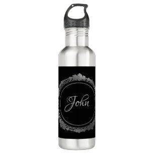 Personalized silver water bottle