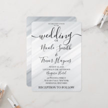Personalized Silver White Diagonal Lines Wedding