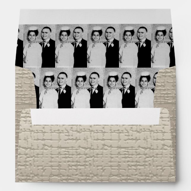Personalized Silver Your Photo Inside Anniversary Envelope (Back (Bottom))