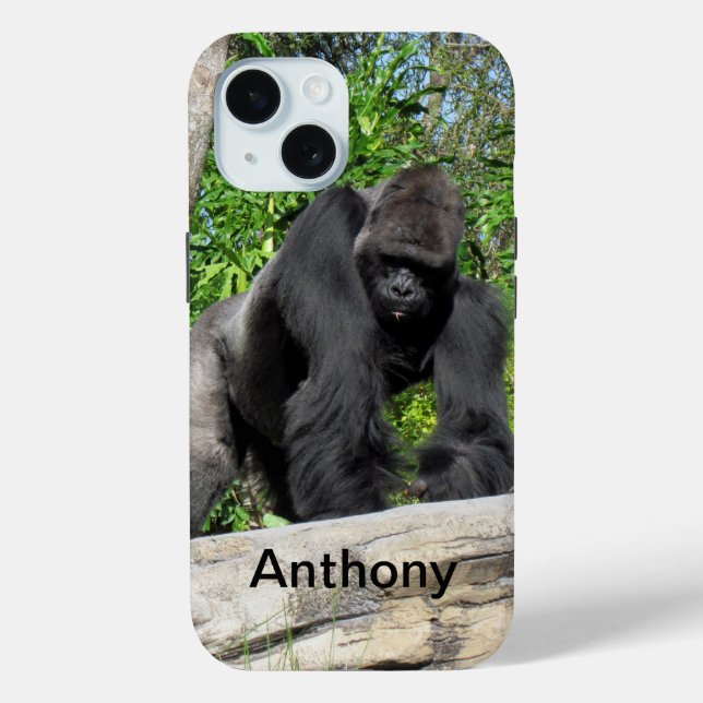 Personalized Silverback Gorilla Phone Case (Back)