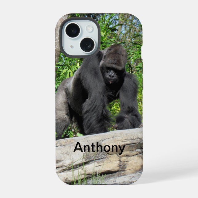 Personalized Silverback Gorilla Phone Case (Back)