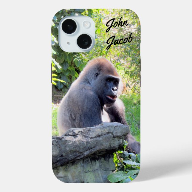 Personalized Silverback Gorilla Phone Case (Back)