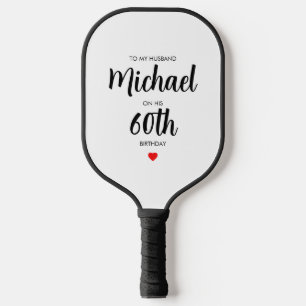 Personalized Simple 60th Birthday Pickleball Paddle