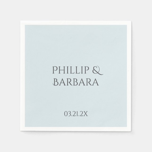 Personalized Simple 60th Wedding Anniversary Party Napkins (Front)