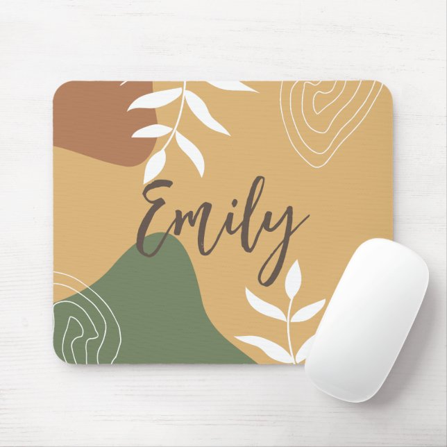 Personalized Simple abstract Beige background Mouse Pad (With Mouse)