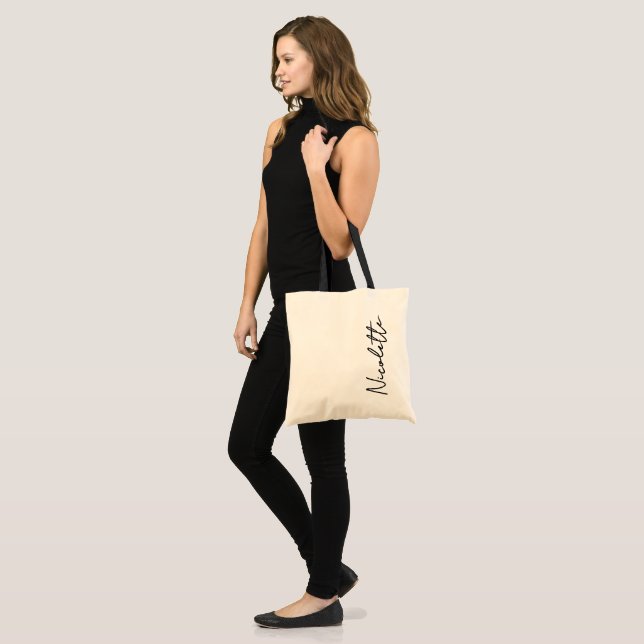 Personalized Simple Aesthetic Tote - Customize It (Front (Model))