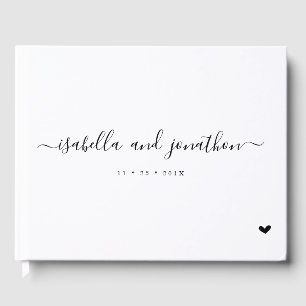 Personalized Simple and Elegant Wedding Guest Book