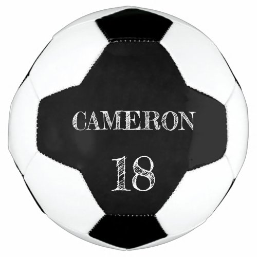 Personalized Simple Athlete name number Soccer Ball