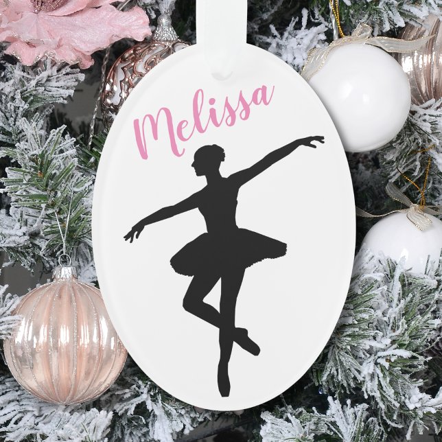 Personalized Simple Ballerina Christmas Ornament (Creator Uploaded)