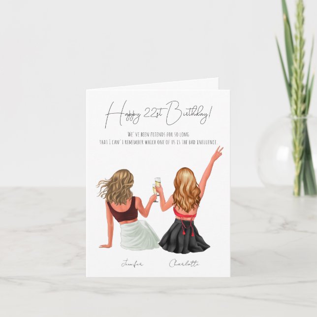 Personalized Simple Birthday Card for best friend (Front)