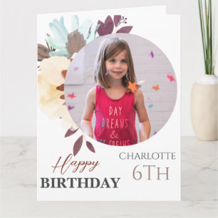 Personalized Simple Birthday Stylish Fun Photo Card