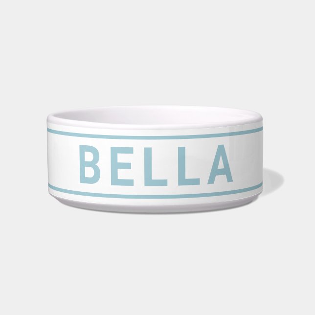 Personalized Simple Bold Name Template Pet Food Bowl (Front)