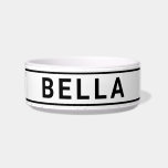 Personalized Simple Bold Name Template Pet Food Bowl<br><div class="desc">Bold Black Text Custom Name Personalized Pet Food Bowl.</div>