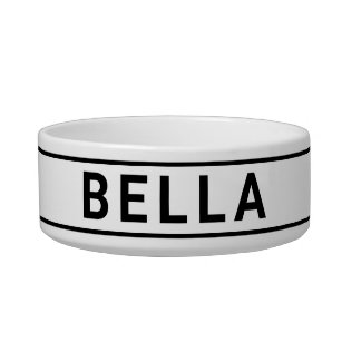 Personalized Simple Bold Name Template Pet Food Bowl