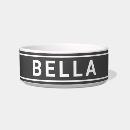Personalized Simple Bold Name Template Pet Food Bowl