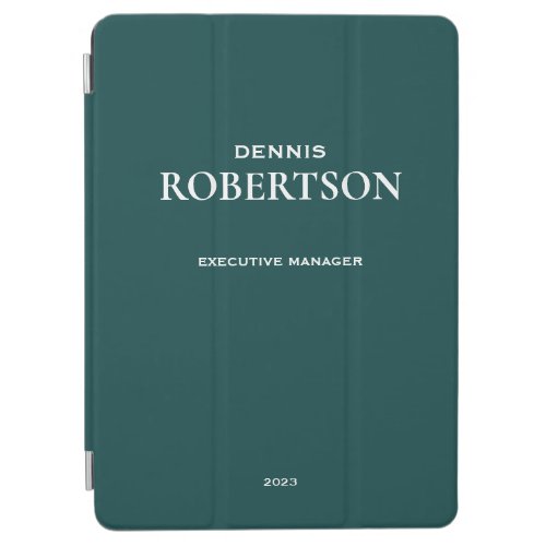 Personalized simple business teal iPad air cover