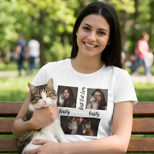 Personalized simple Cat Photo and name keepsake T-Shirt