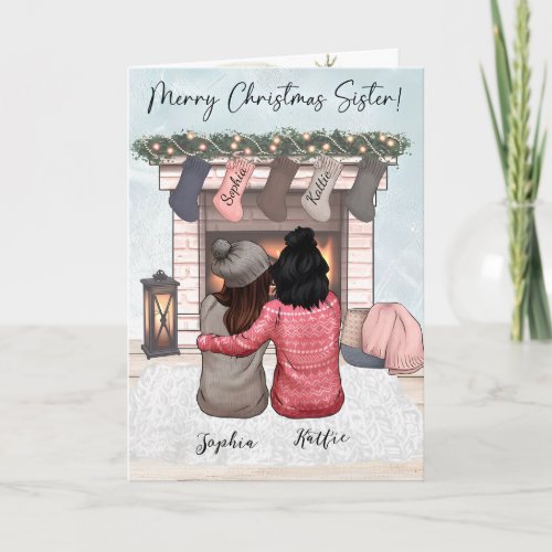 Personalized simple Christmas Card to best Friend