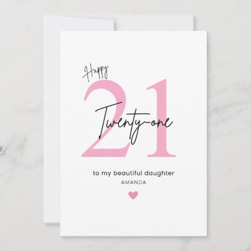 Personalized Simple Daughter 21st Birthday