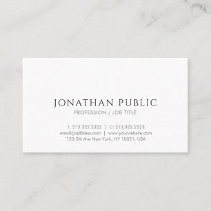 Personalized Simple Design Elegant Template Modern Business Card