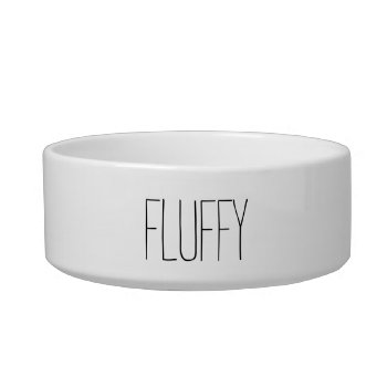 Personalized Simple Dog Bowl by coffeecatdesigns at Zazzle