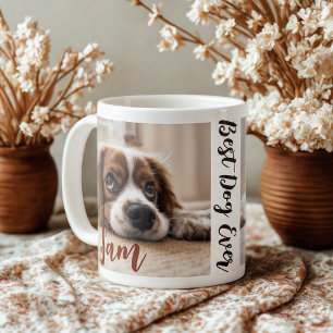 Personalized simple dog Photo and name keepsake Coffee Mug