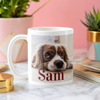 Personalized simple dog Photo and name keepsake  Coffee Mug