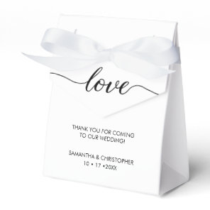 Personalized Simple & Elegant Love Wedding ScrIpt Favor Box