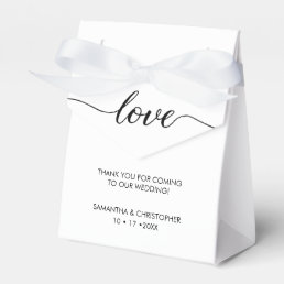 Personalized Simple &amp; Elegant Love Wedding ScrIpt Favor Boxes