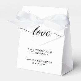 Personalized Simple & Elegant Love Wedding ScrIpt Favor Boxes