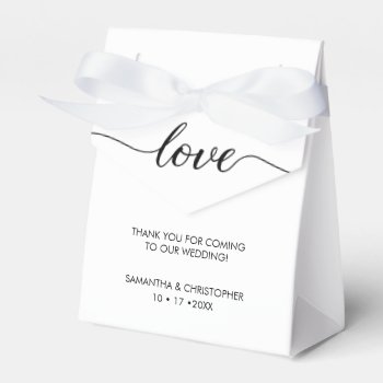 Personalized Simple & Elegant Love Wedding Script Favor Boxes by Lorena_Depante at Zazzle