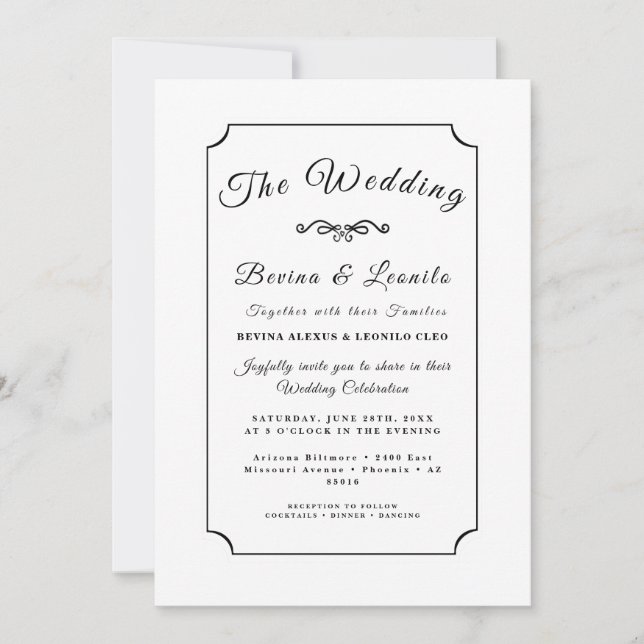 Personalized Simple Elegant Script Invitation (Front)