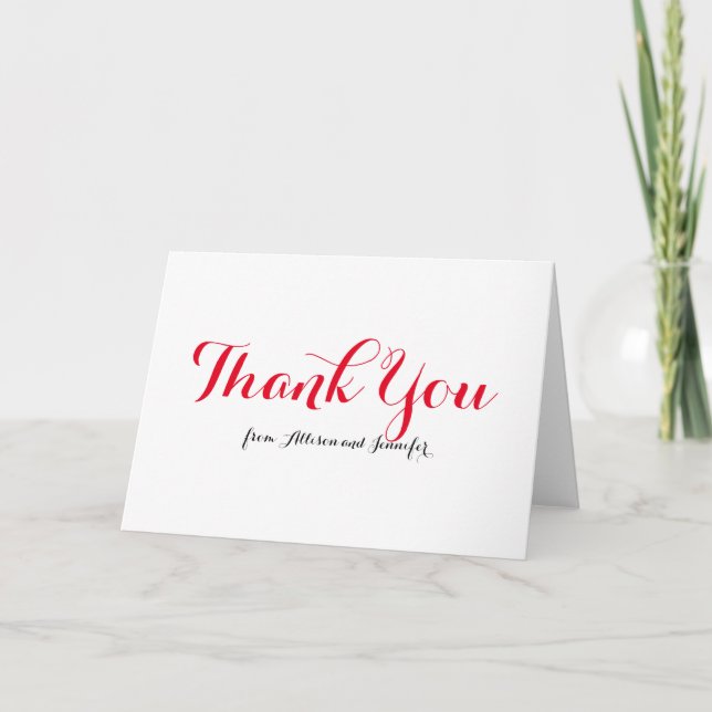 Personalized Simple Elegant Thank You (Front)