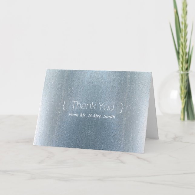 Personalized simple Elegant Thank You Blur Card (Front)