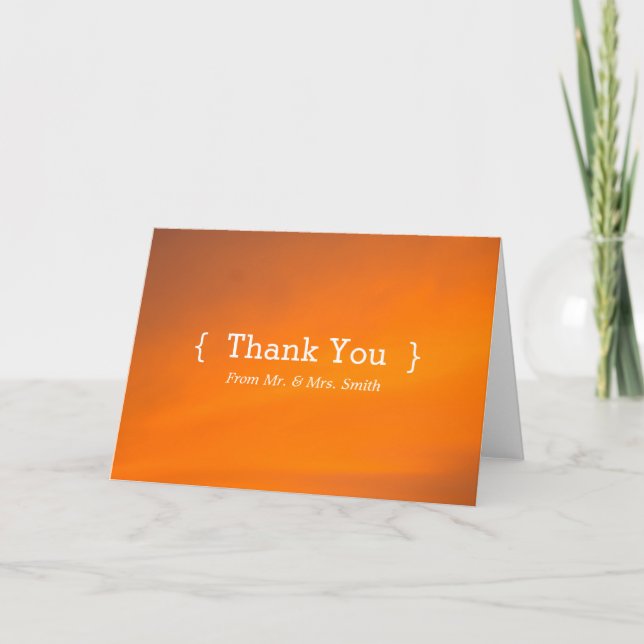 Personalized simple Elegant Thank You Card (Front)