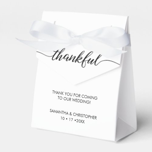 Personalized Simple  Elegant thankful Wedding Favor Boxes